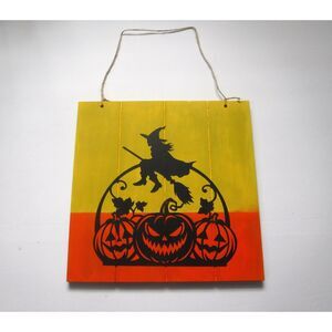 Wooden Sign / Home Decor Halloween Witch